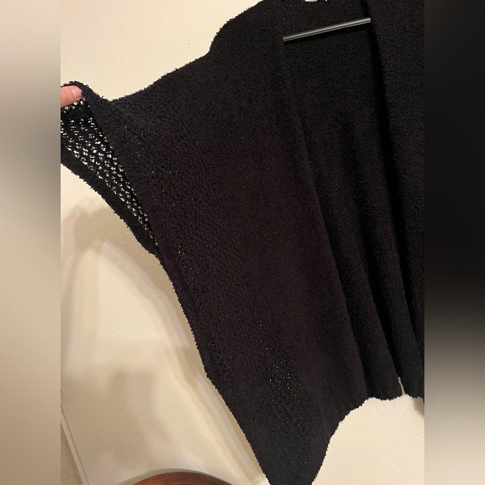 LC Lauren Conrad Black Fuzzy Knit Top